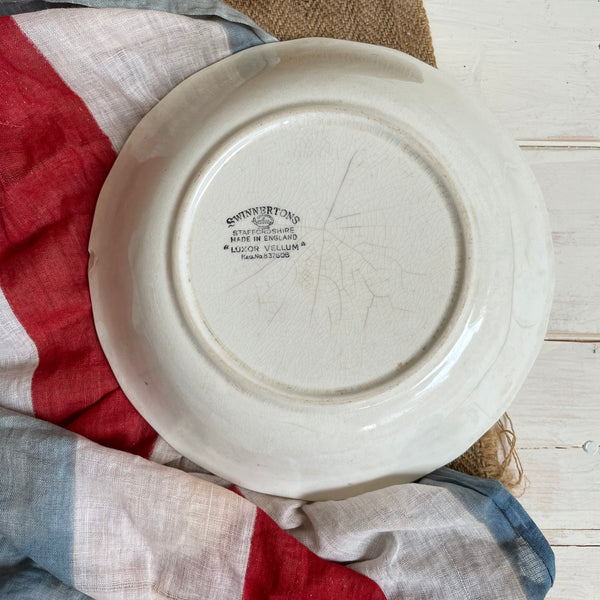Vintage Crazed Pretty Rimmed Bowl