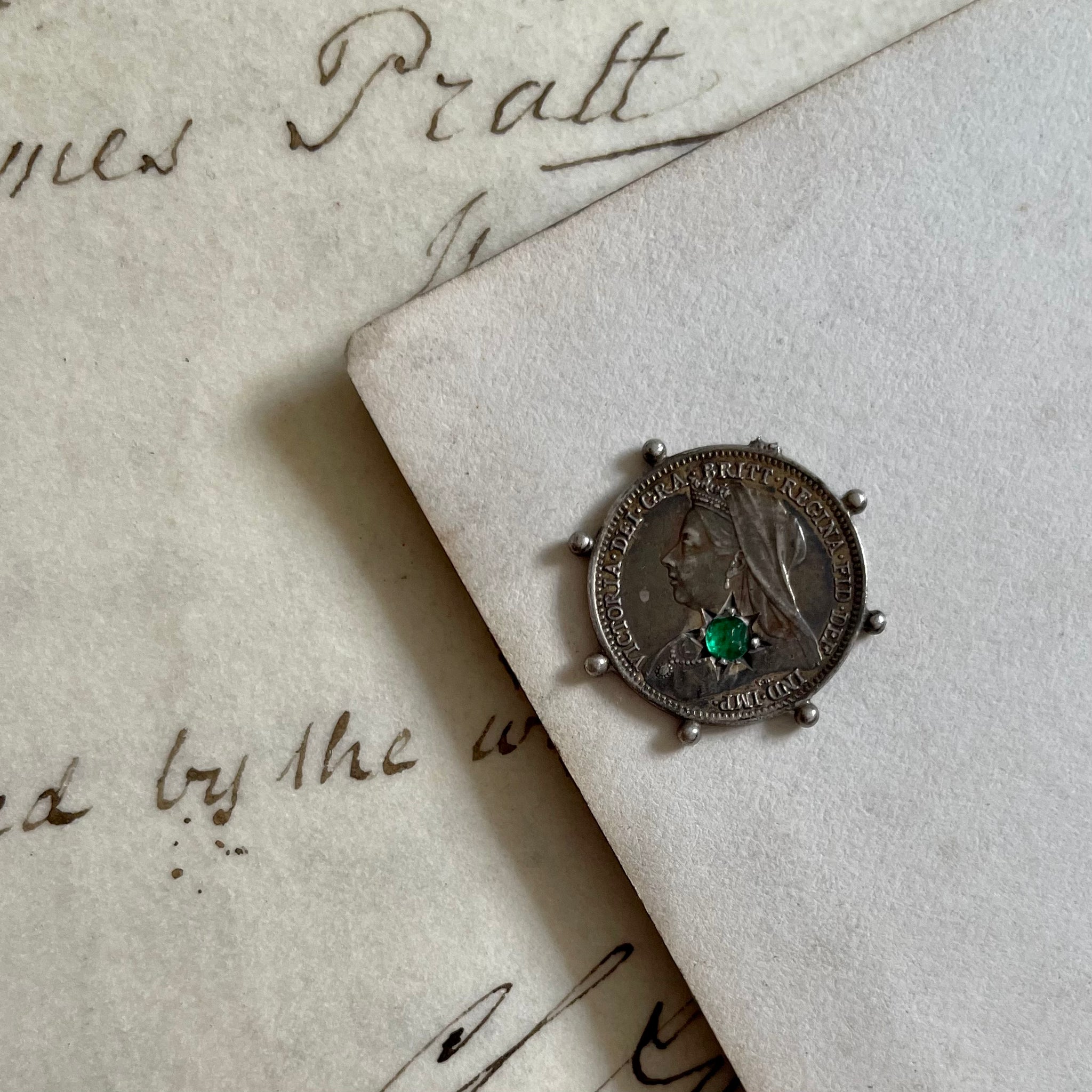 Gem Stone Inset Love Token
