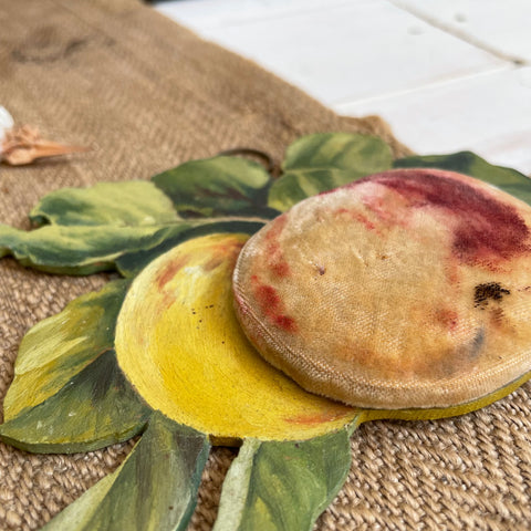 Vintage Peach Velvet Pin Cushion