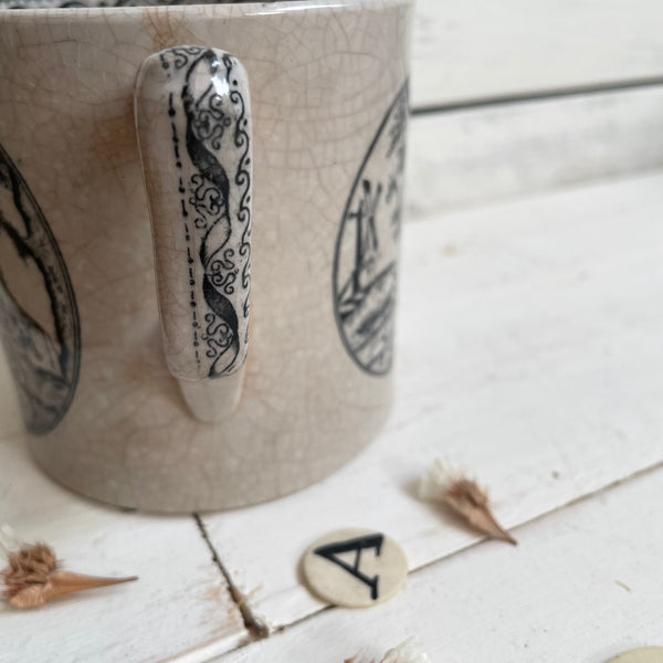 Antique Transfer Donkey Mug