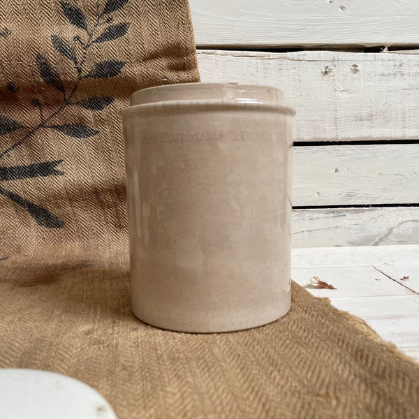 Antique Chemist Jar With Lid