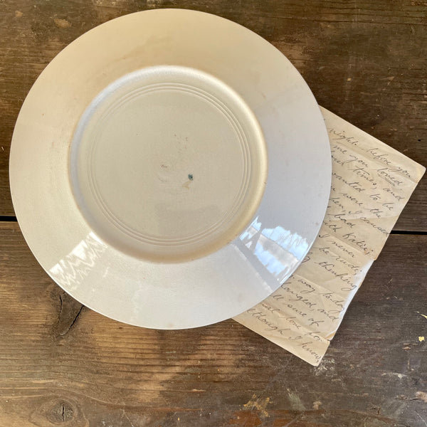 Vintage Pink Floral Crazed Plate