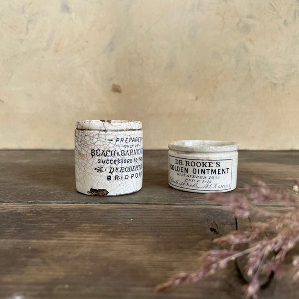 Antique Victorian Advertising Pots