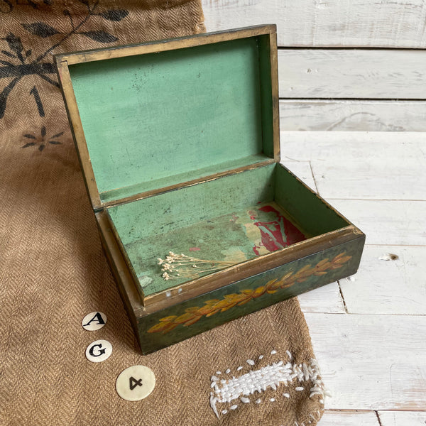 Antique Wooden Painted Box