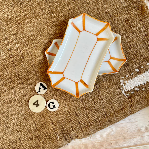 Two Vintage French Long Trinket Dishes