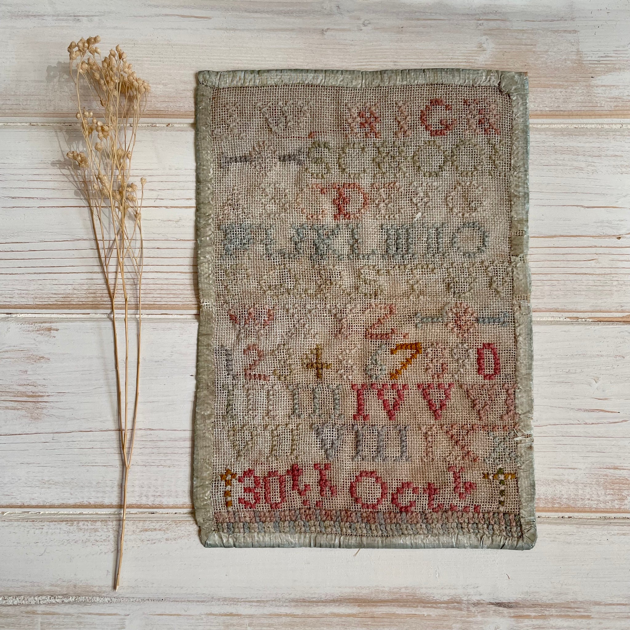 Antique Early Victorian Sampler