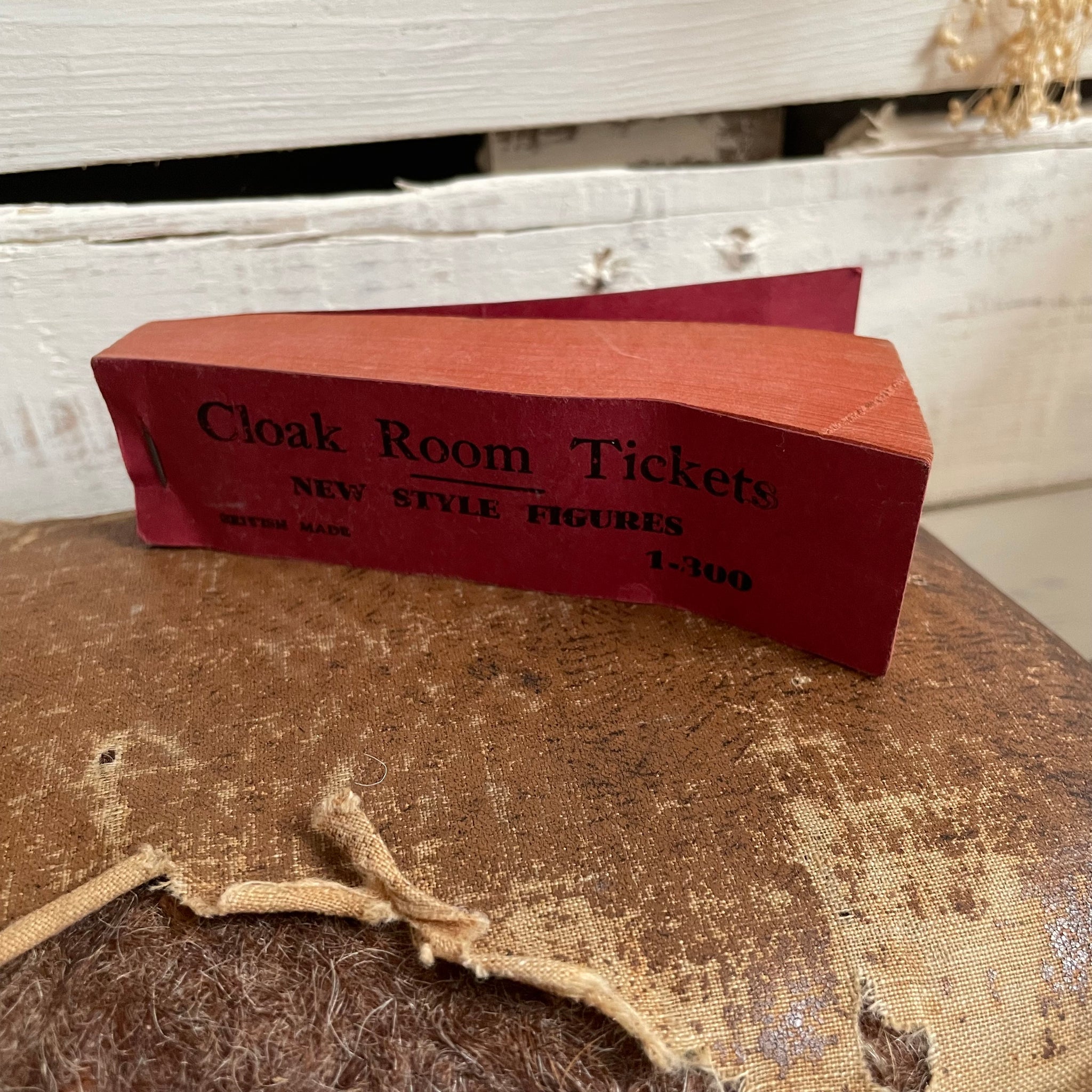 Vintage Cloak Room Tickets