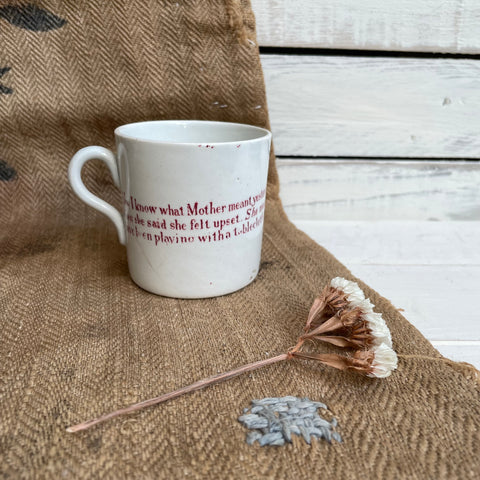 Antique Nursery Cat Cup