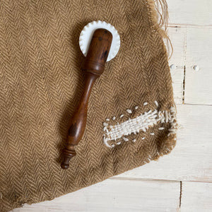 Antique Ceramic Wheel Pastry Cutter