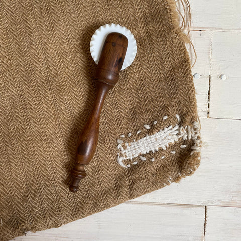 Antique Ceramic Wheel Pastry Cutter