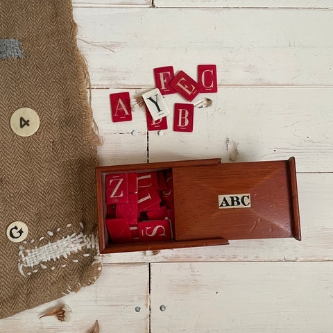 Antique French Bone Spelling Letters
