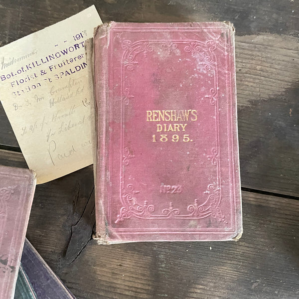 5 Antique Renshaw's Diary