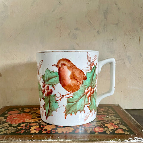 Antique Christmas Mistletoe Mug