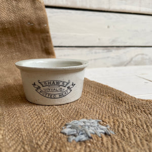 Antique Shaw's Invalid Potted Meat Pot