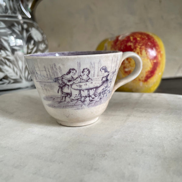 Antique 1840s Motto Tea Cup