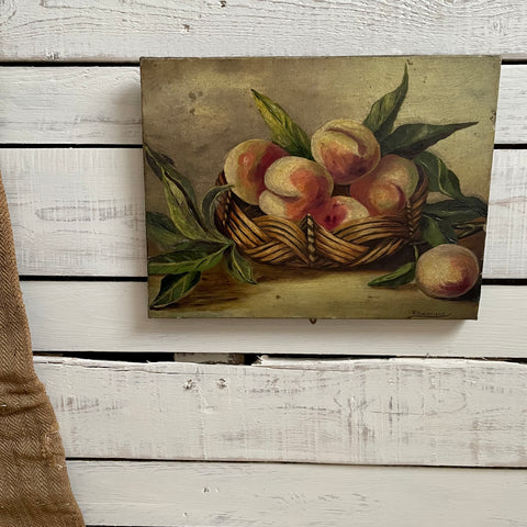 Antique Peach Oil Painting