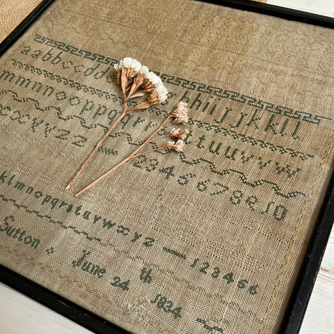 Victorian Cross Stitch Sampler 1834