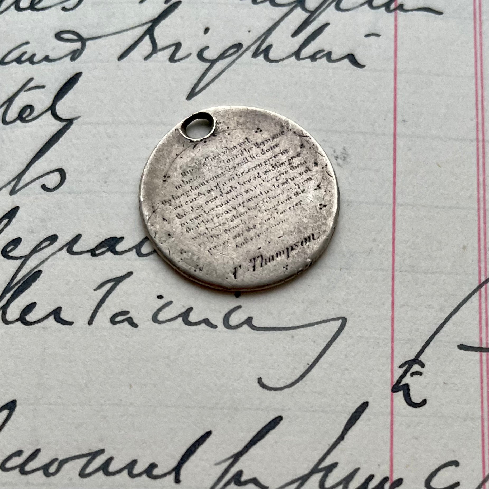 Pretty Lord's Prayer Love Token