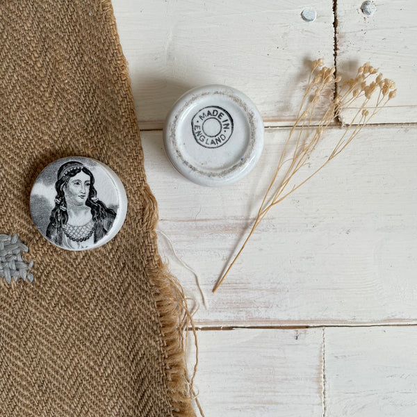 Antique Transfer Trinket Pot