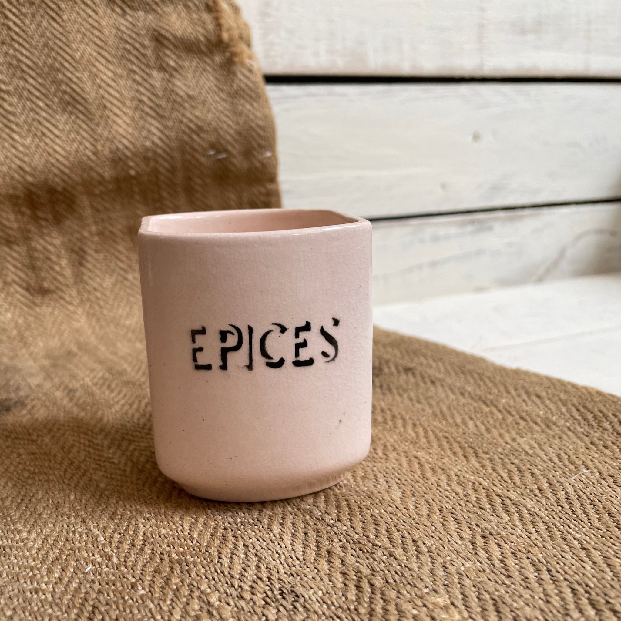 Vintage Pink French Epices Pot