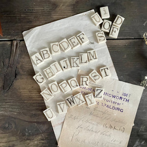 Rare Victorian Bone Spelling Letter Tiles