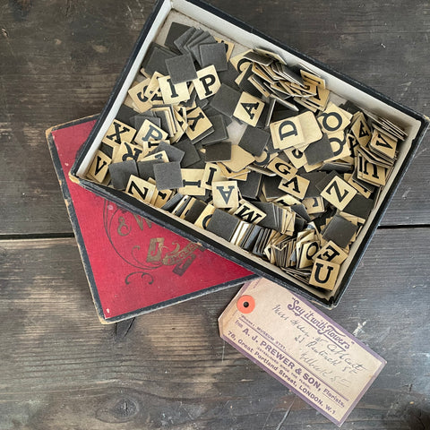 Vintage Word Making Spelling Letters