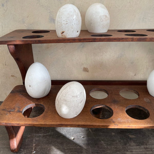 Antique Wooden Egg Rack