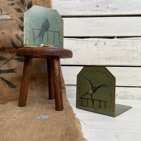 Antique Toleware Bookends