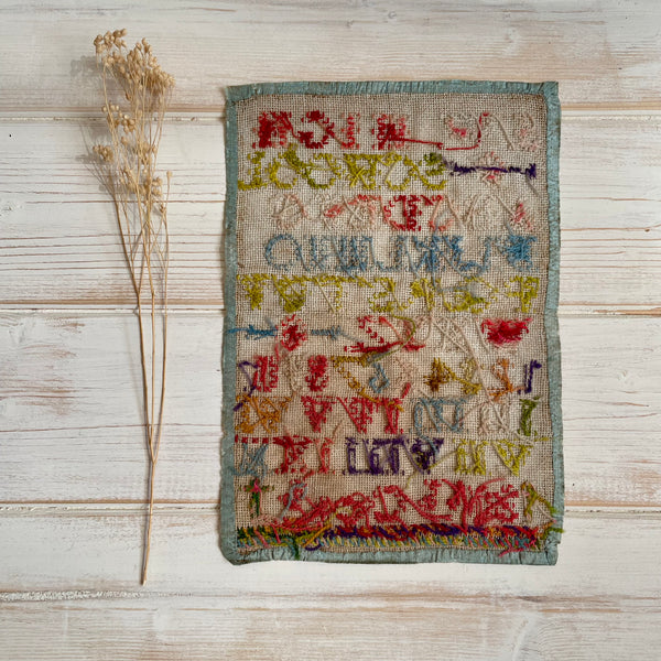 Antique Early Victorian Sampler
