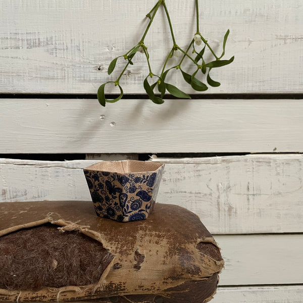 Antique Crazed Floral Pot