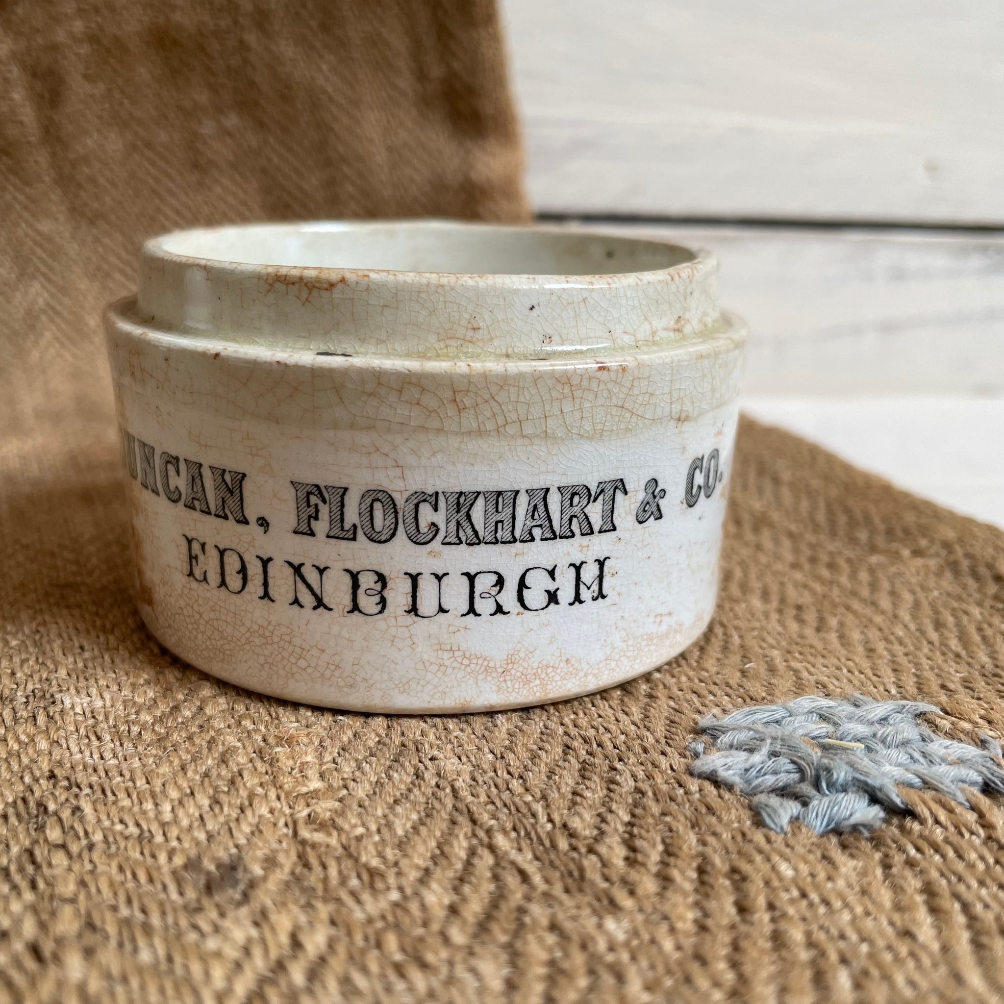 Antique Duncan, Flockhart & Co Chemist Pot