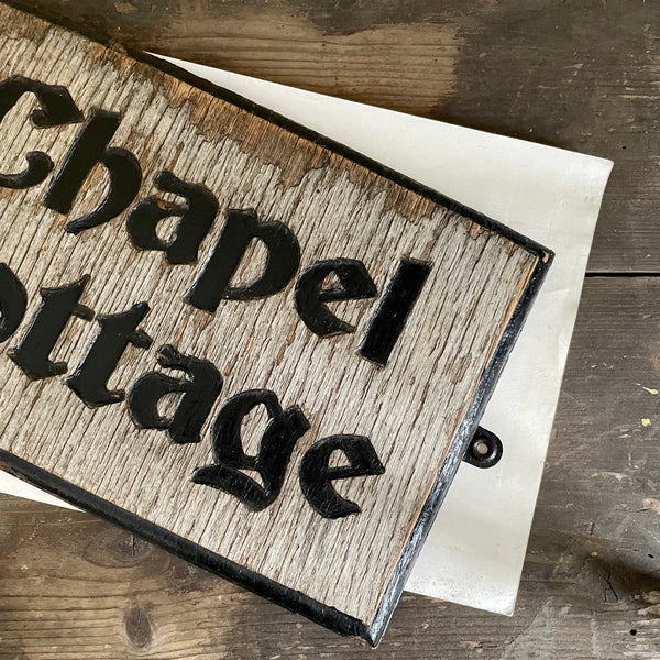 Antique Chapel Cottage Sign