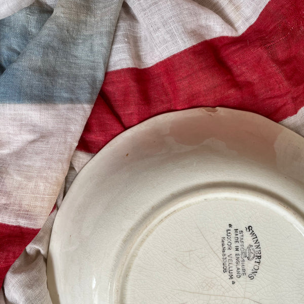 Vintage Crazed Pretty Rimmed Bowl