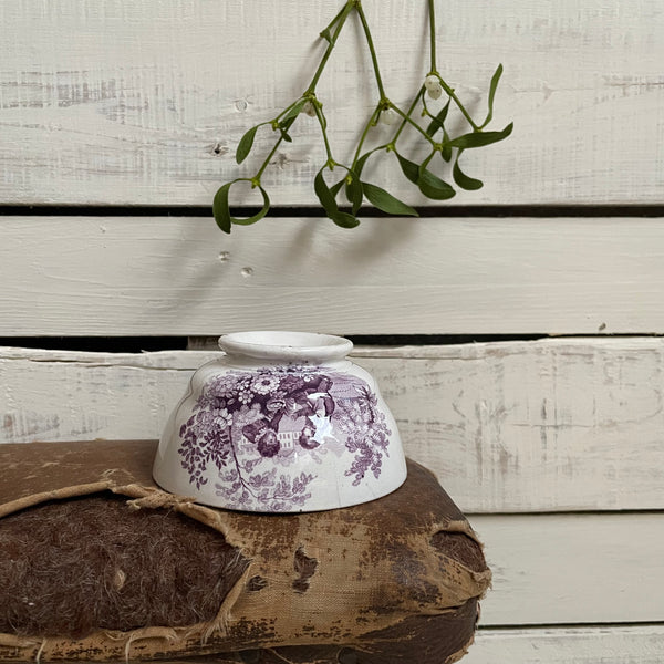 Pretty Antique Purple Transferware Bowl