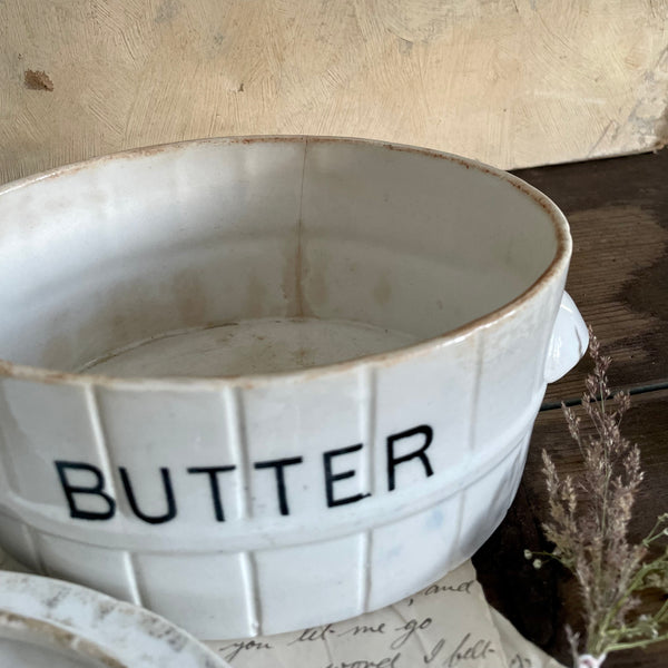 Beautiful Victorian Butter Dish with Lid