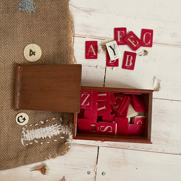 Antique French Bone Spelling Letters