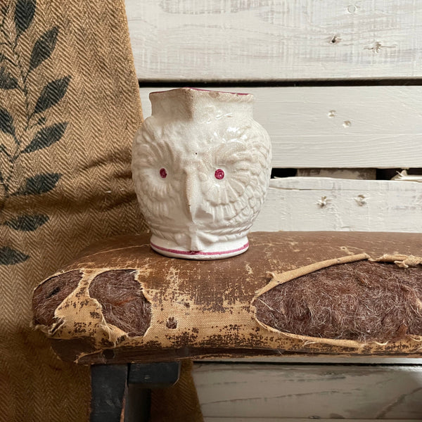 Antique Owl Face Jug