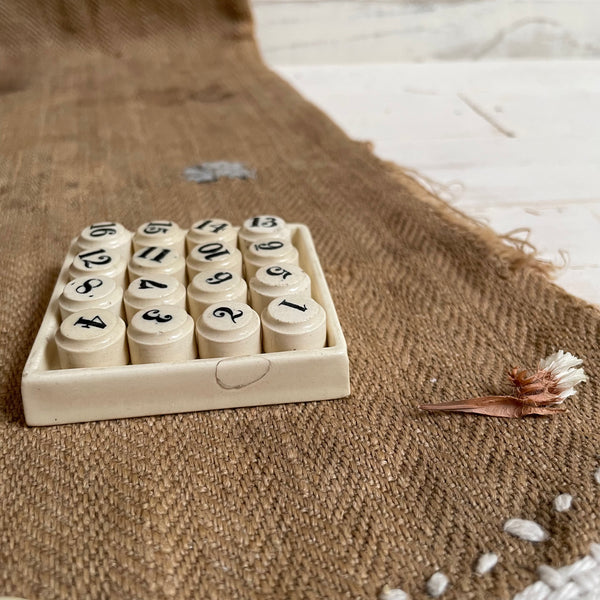 Rare Antique Ceramic Numbers