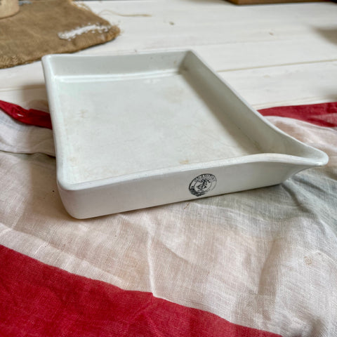 Antique Ceramic Granitine Developing Tray