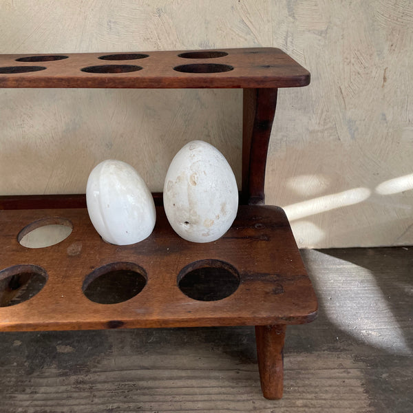 Antique Wooden Egg Rack