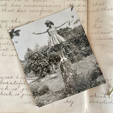 Vintage Flower Fancy Dress Photograph