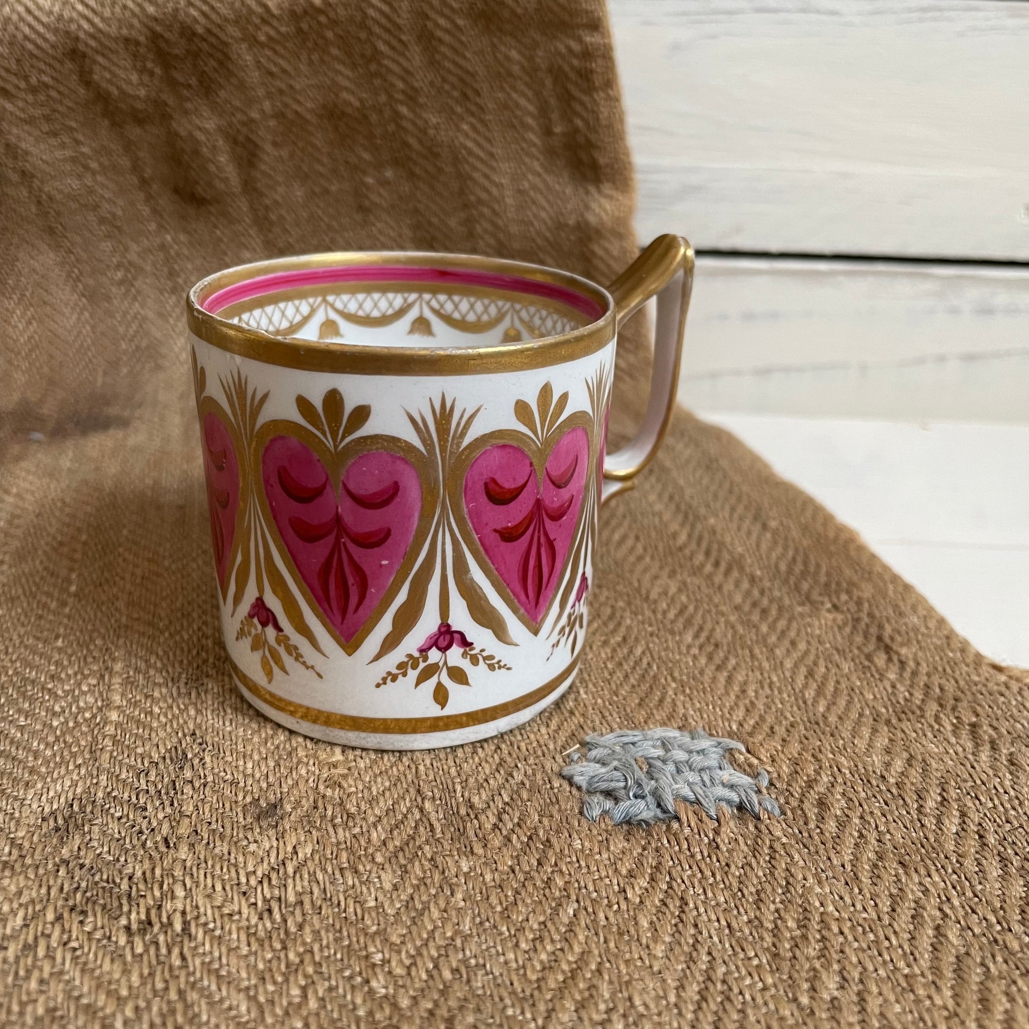 Vintage Pink & Gold Cup