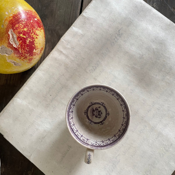 Antique 1840s Motto Tea Cup