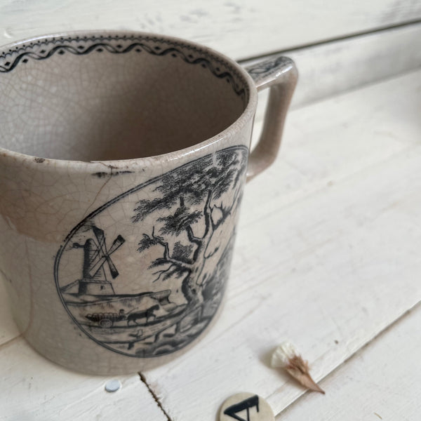 Antique Transfer Donkey Mug