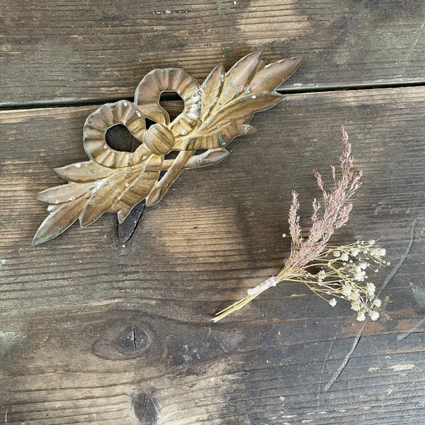 Antique French Tin Bow Piece