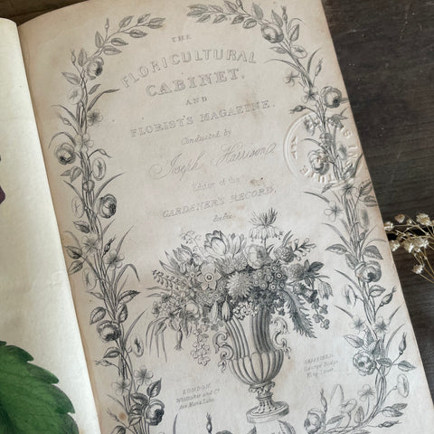 Antique 1834 Floricultural Book