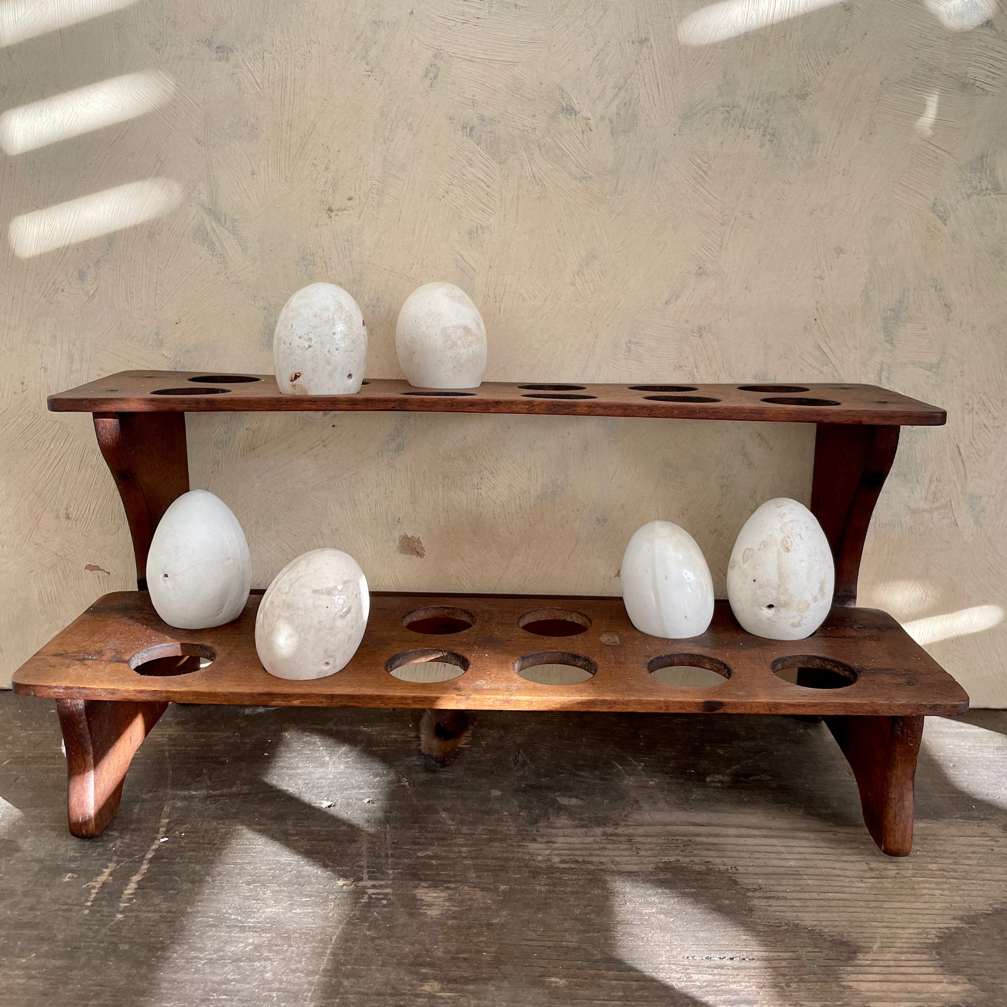 Antique Wooden Egg Rack