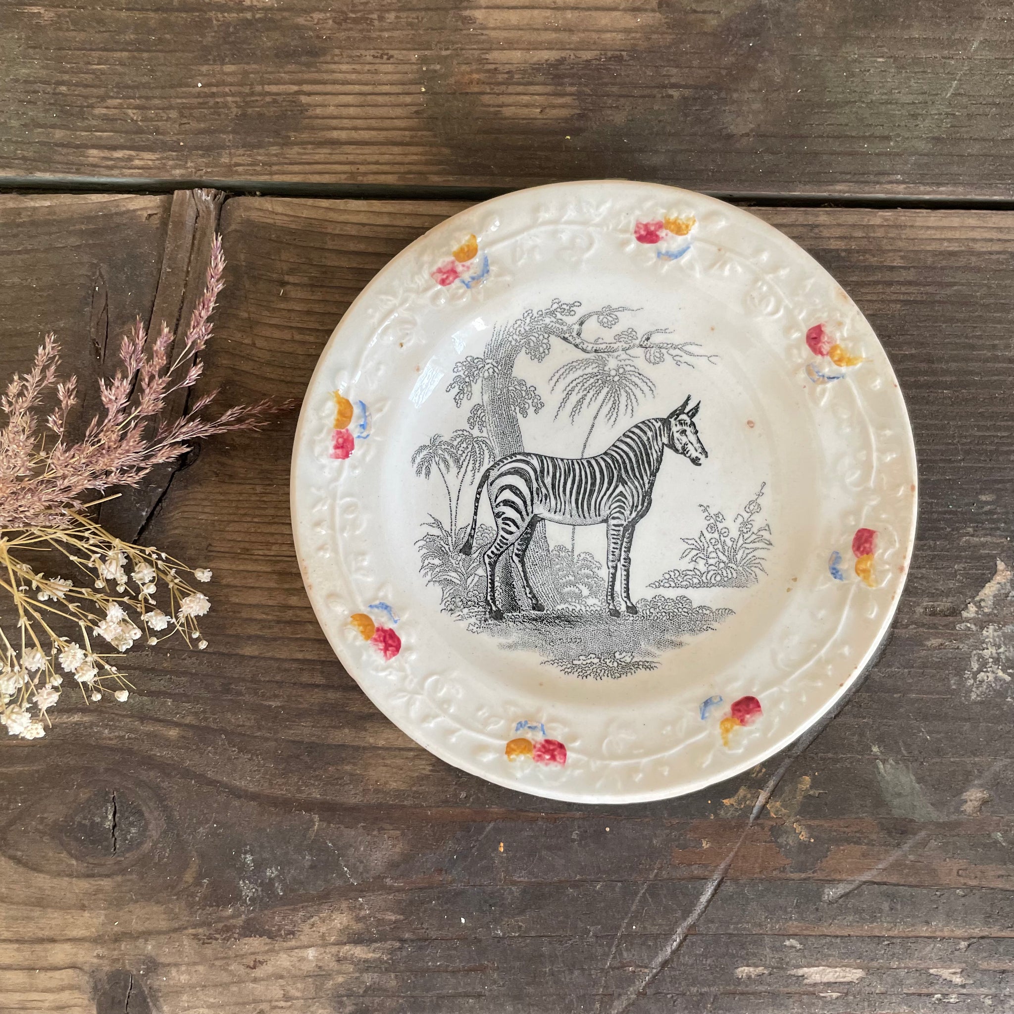 Staffordshire Zebra Zoo Childs Plate
