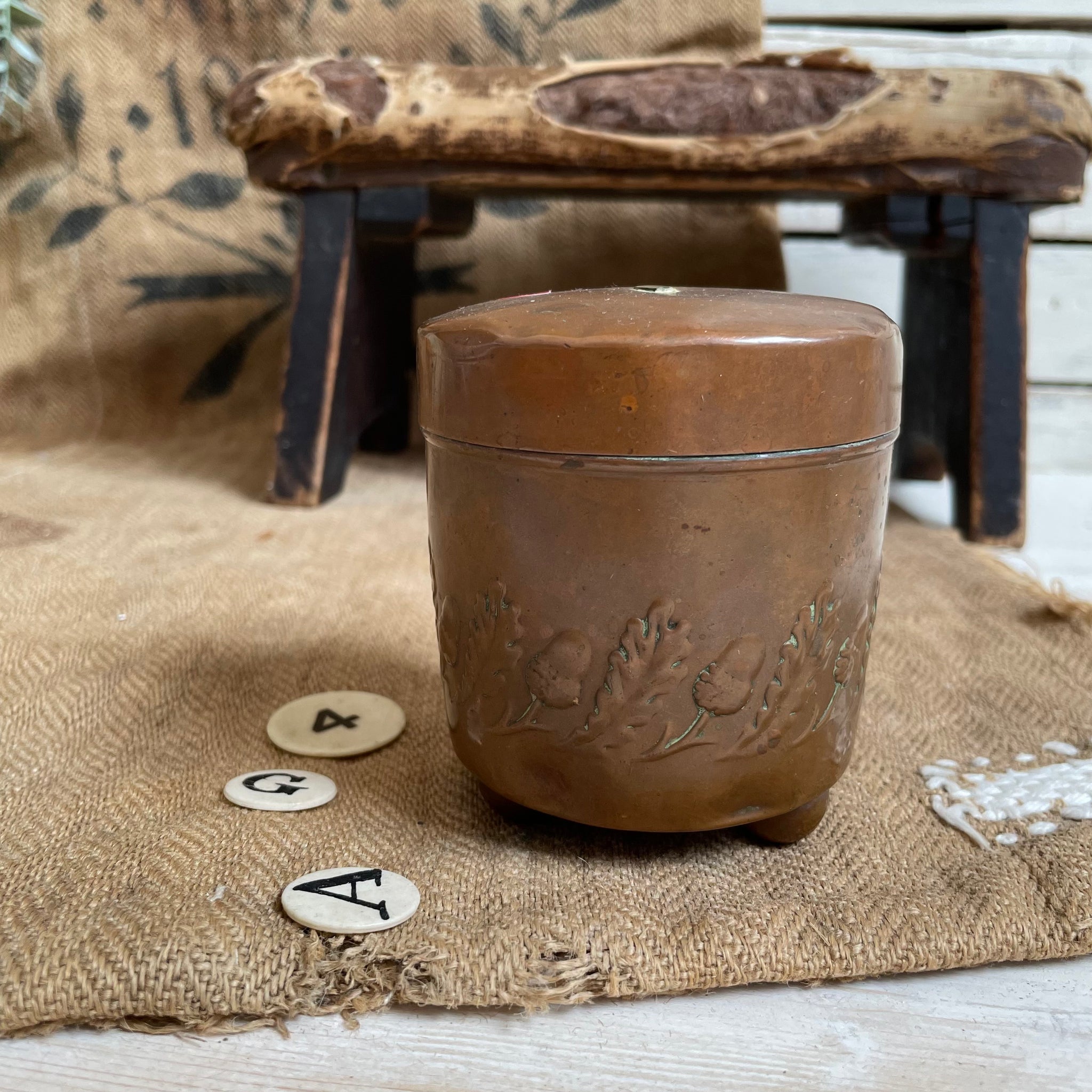 Antique String Brass Pot