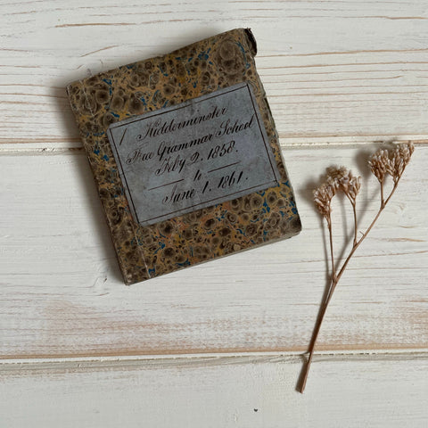 Antique Cheque Stub Receipts Book 1861